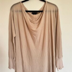 Alice + Olivia Cream Drape Blouse